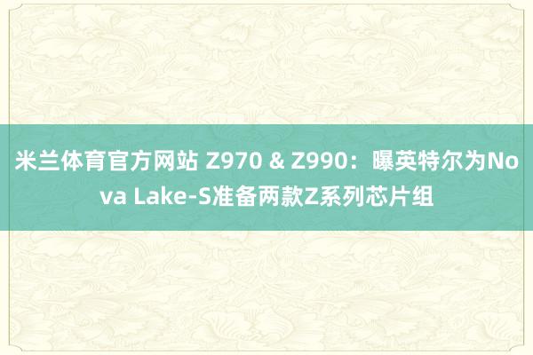 米兰体育官方网站 Z970 & Z990：曝英特尔为Nova Lake-S准备两款Z系列芯片组